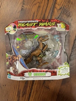 Transformers Beast Wars 10th Anniversary Dinobot 2005, MISB New - Image 1 of 4