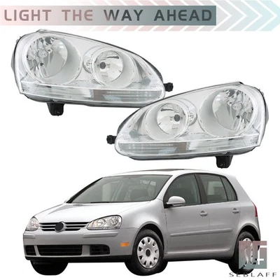 Faro cromado izquierdo y derecho para Volkswagen Rabbit 2006-2009 y Jetta 2005-2010 Foto 1 de 4