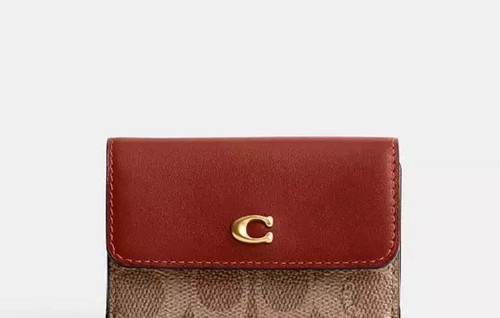 Coach Essential Mini Portafoglio Trif In Tela Firmato