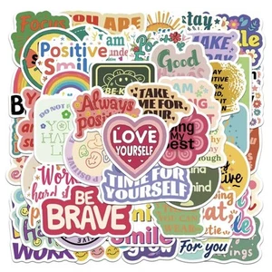 50x Positive Sprüche Sticker – Motivations Aufkleber für Tagebuch Scrapbooking - Bild 1 von 6