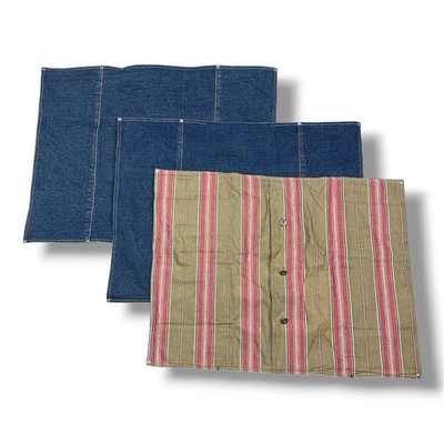 1 Nautica Seaward Denim and Stripe Standard Size Pillow Sham Red Tan Stripe - Image 1 of 4