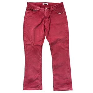 Levis 511 Denim Jeans Slim Fit Straight Leg Y2K Red Mens W33 L29 - Picture 1 of 6