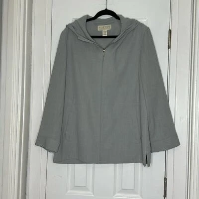 Norton McNaughton Talla L, Cremallera Gris, Capucha, Bolsillos, Minimalista, Chaqueta de Carrera Foto 1 de 4