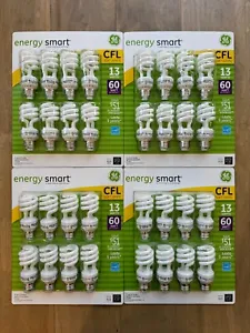 Lot of 4 - GE Energy Smart 60 Watt Equiv. CFL Soft White Light Bulbs (8 Pack) - Picture 1 of 3