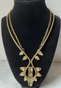 Stella & Dot Soleil Pendant Necklace Snake Gold Tone Adj. Semi Precious Stones - Picture 1 of 10