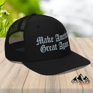 Dark MAGA Make America Great Again Richardson Trucker Hat for Men Women - Picture 1 of 18