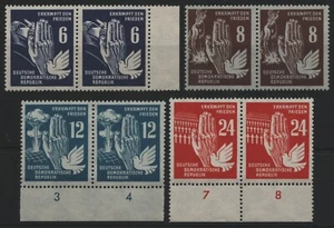 RDA 1950 - Mi-Nr. 276-279 ** - MNH - Par - horizontal - Imagen 1 de 1