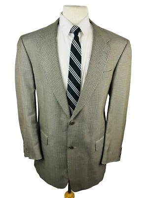 Blazer abrigo deportivo traje chaqueta HART SCHAFFNER MARX para hombre 41L beige pata de gallo EE. UU. Foto 1 de 4