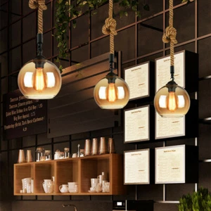 Bar Glass Pendant Light Kitchen Lamp Shop Ceiling Light Bedroom Pendant Lighting - Picture 1 of 8