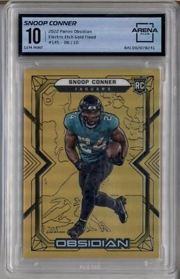 2022 Obsidian Electric Etch Gold Flood #145 Snoop Conner RC 06/10 Arena Club 10 - Image 1 of 2