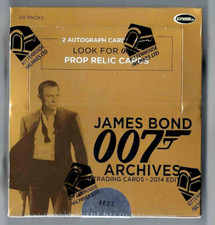 JAMES BOND 007 ARCHIVES 2014 EDITION FACTORY SEALED BOX AUTOGRAPHS AND RELICS
