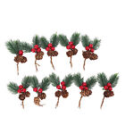Christmas Picks Pinecone Red Berry Pin Needle Exquisite Christmas Decor