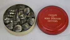 Vintage Viking Canape And Hors D'oeuvre Cutters 12 Count In Tin
