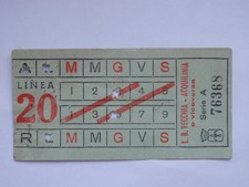 TRAM TRIESTE ACEGAT 1958 biglietto autofilotranviario 20 settimanale 76368