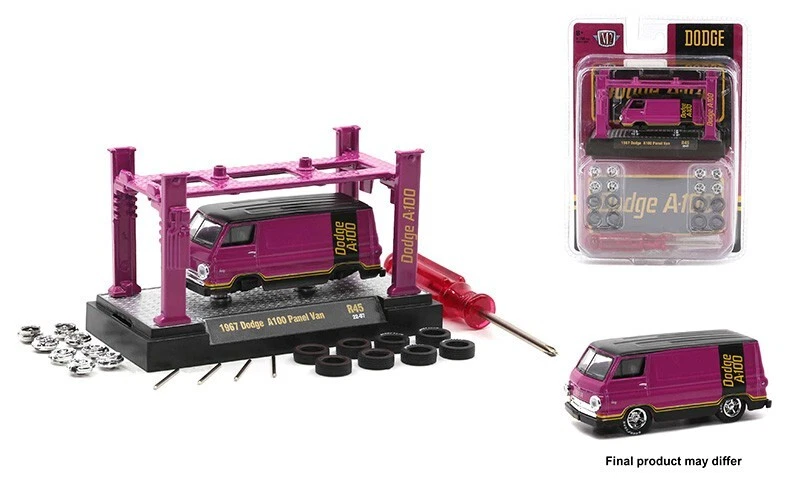 Kit modelo van painel Dodge A100 rosa M2 Machines 1967 NOVO 1/64 37000-45-22-07 - Imagem 1 de 1
