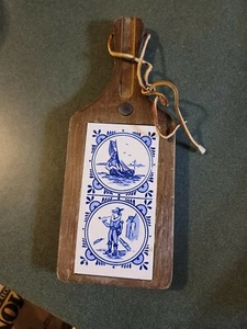 Vintage Blue Delft Cutting Board  - Picture 1 of 2