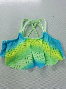 Girls OP NEON GREEN Tankini Swimsuit TOP ONLY Size Medium 7-8 - Picture 1 of 5