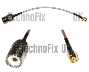 SO239 UHF żeński na SMA męski pigtail do klucza sprzętowego FUNcube SDR itp. - Zdjęcie 1 z 1