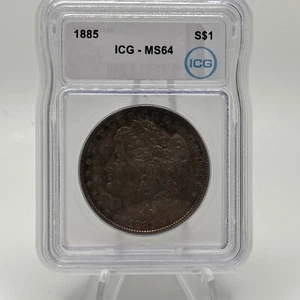 Dólar de plata Morgan 1885 P ICG MS64 ¡Hermosamente tonificado! - Imagen 1 de 6