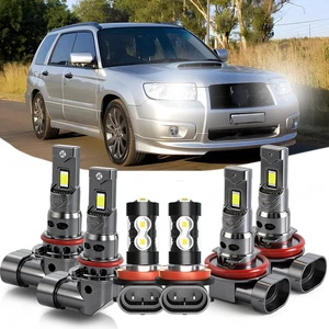 For Subaru Forester 2009-2013 LED Headlights Fog Light Bulbs Combo 9005+H11+9145 - Foto 1 di 14