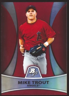 Bowman Platinum Mike Trout 2010 refractor rojo novato ¡20/25! Foto 1 de 2