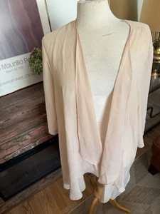 Sheer Beige Nude Coverup Shawl One Size Women’s Over Dress Swimsuit Layering New - Picture 1 of 2