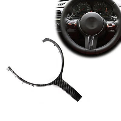 Fit For BMW F20 F22 F30 F32 F10 Real Carbon Fiber M-Sport Steering Wheel Trim - Image 1 of 4
