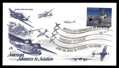 Mayfairstamps US FDC 2005 American Advances in Aviation Artcraft Cachet First Da - Image 1 of 2