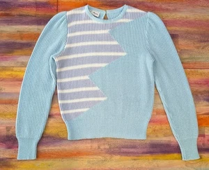 ⚡VTG J. T. Martin Womens Sweater LongSleeve Pullover Retro Knit Pattern USAmade - Picture 1 of 7