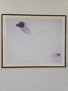 R. C. Gorman Signed Lithograph Laminated RC Gorman "Woman Waiting" Arizona - Picture 1 of 10