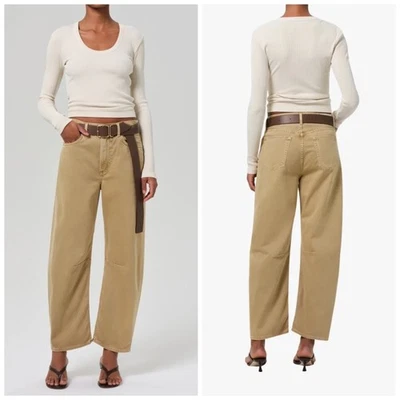 Citizens of Humanity Miro Relaxed Jean In Heirloom Tan Size 32 Barrel Bow Leg - Image 1 of 4