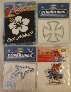Window Decal Sticker 4 different styles Cling Bling - Picture 1 of 5