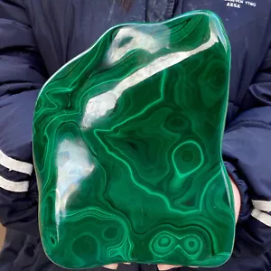12,74 Pfund natürlicher polierter Malachit Mineral Freiform Probe Reiki Stein - Bild 1 von 15