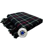 Scottish Piper Kilt Fly Plaid 106''X 54'' with Stone Brooches in Various Tartans