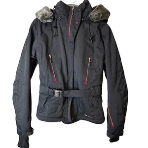Killy Technical Equipment Women's Ski Jacket Hooded With Faux Fur Trim Size 8 - Picture 1 of 24