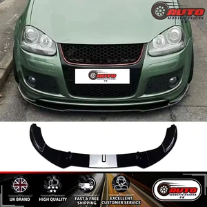VW Golf MK5 GTI GT TDI Front Splitter Spoiler Lip Body Kit Gloss Black 2003-2008 - Picture 1 of 8