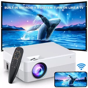 4K Mini Beamer Heimkino LED Smart Projektor WiFi Bluetooth Android Taschenkino - Bild 1 von 8