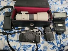 Minolta X-700 35mm SLR Film Camera With Lenses Accessories And Bag