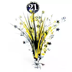 21st Birthday Gold Sparkling Celebration Table Party Decoration Centerpiece - Picture 1 of 1