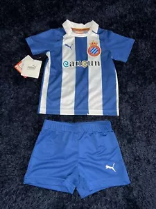 JUEGO DE JERSEY Y PANTALONES CORTOS PUMA RCD ESPAÑOL DE BARCELONA VINTAGE THROWBACK BEBÉ 4/6 S - Imagen 1 de 15