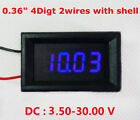 Dc 3.5-30V 4 Digital Blue Led Volt Voltage Meter Pannel Voltmeter 5V 12V 24V Car