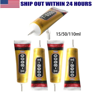 15/50/110ml T8000 Glue Needle Point Drill Phone Screen Repair Glass Jewelry Glue - Picture 1 of 14