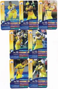2015 TOPPS CHENNAI SUPER KINGS IPL TRUMP CRICKET CARD TEAM SET MS DHONI  ++++ - Picture 1 of 1