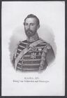 Karl XV Sweden Sverige Norway Norge king Knig Portrait engraving 1850