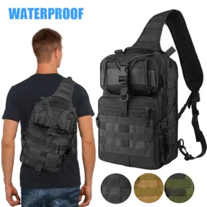 Sac À Dos Tactique Molle Imperméable EDC Tool Backpack Sac À Bandoulière Chasse - Picture 1 of 18