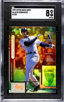 1999 Upper Deck Ionix #N6 Alex Rodriguez Nitro - SGC 8 - Image 1 of 2