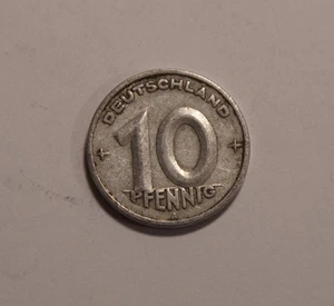 10 Pfennig Pfenning GDR 1948 A nostalgia German Democratic Republic - Picture 1 of 2