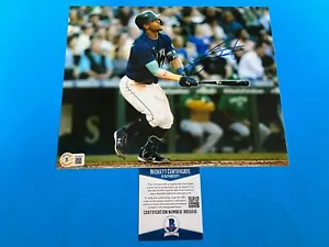 Foto 8x10 firmada por Julio Rodríguez Marineros MLB Beckett certificado de autenticidad BAS - Imagen 1 de 2