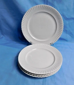 D7- Kaiser Germany White Swirl Nicole 3 Luncheon + 1 Large Dinner Plate - Picture 1 of 5