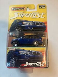 Matchbox 1/64 Superfast #14 BMW X5 blue NIB D2
